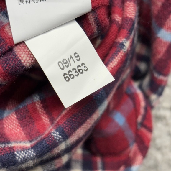 L.L.Bean Men's Maritime Red Chamois Plaid Flannel Shirt XXL Traditional Fit NWT - Picture 10 of 13
